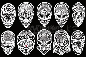 Mask tattoo idea