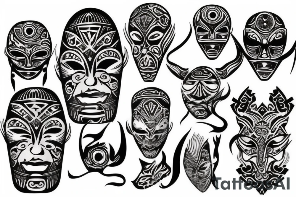 Mask tattoo idea