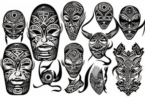 Mask tattoo idea