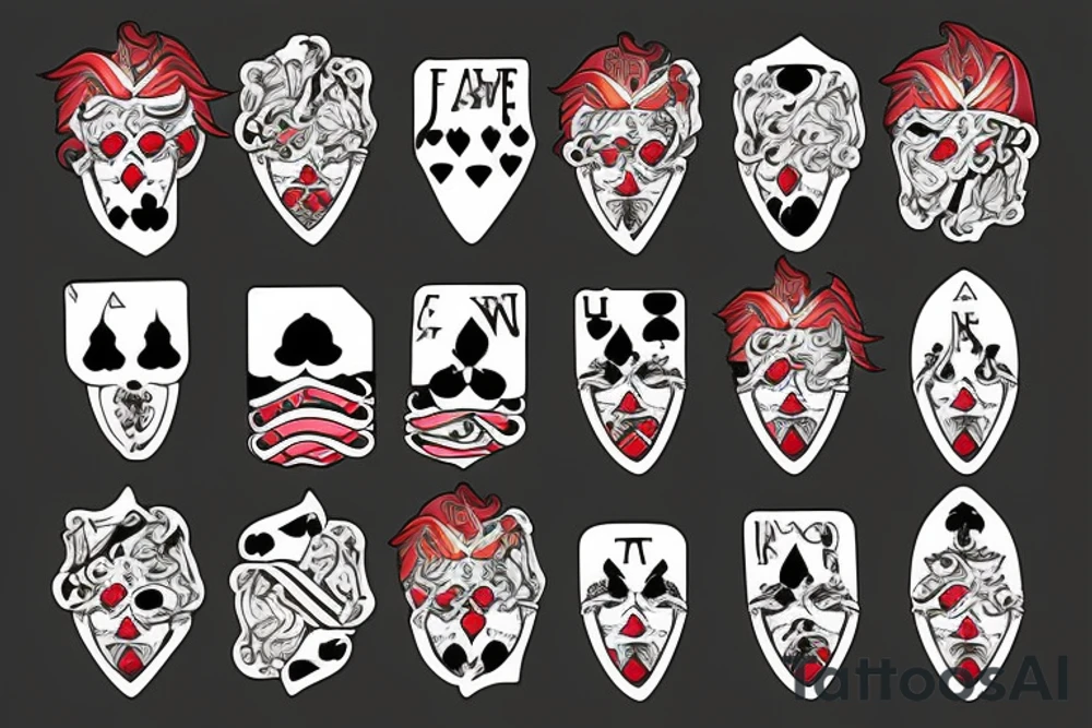 Pair of jokers tattoo idea