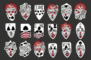 Pair of jokers tattoo idea