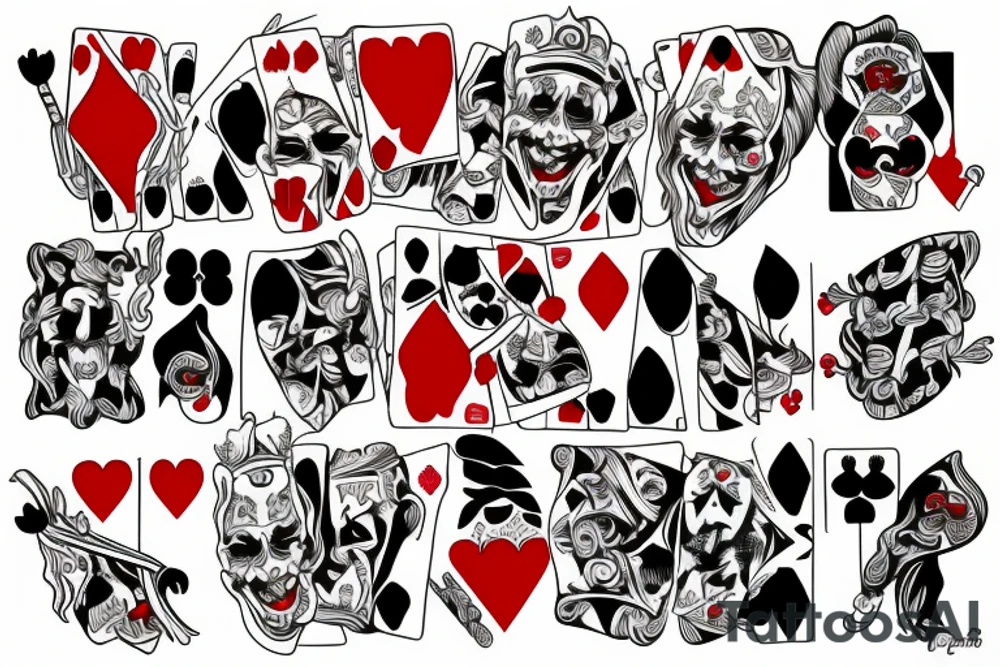 Pair of jokers tattoo idea