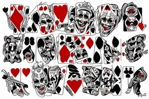 Pair of jokers tattoo idea