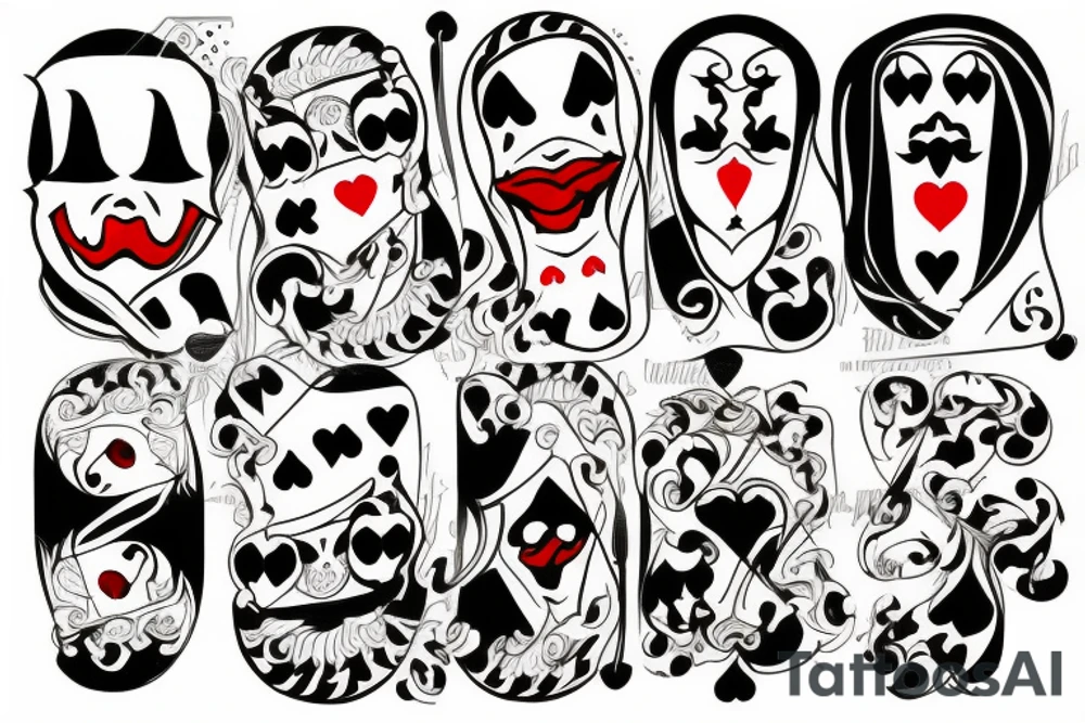 Pair of jokers tattoo idea