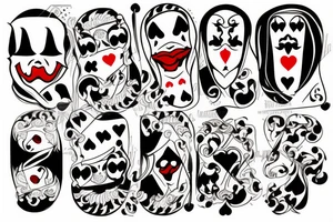 Pair of jokers tattoo idea