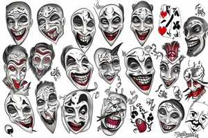 Pair of jokers tattoo idea