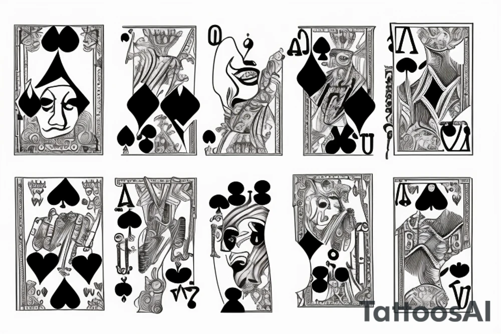 Pair of jokers cards tattoo idea