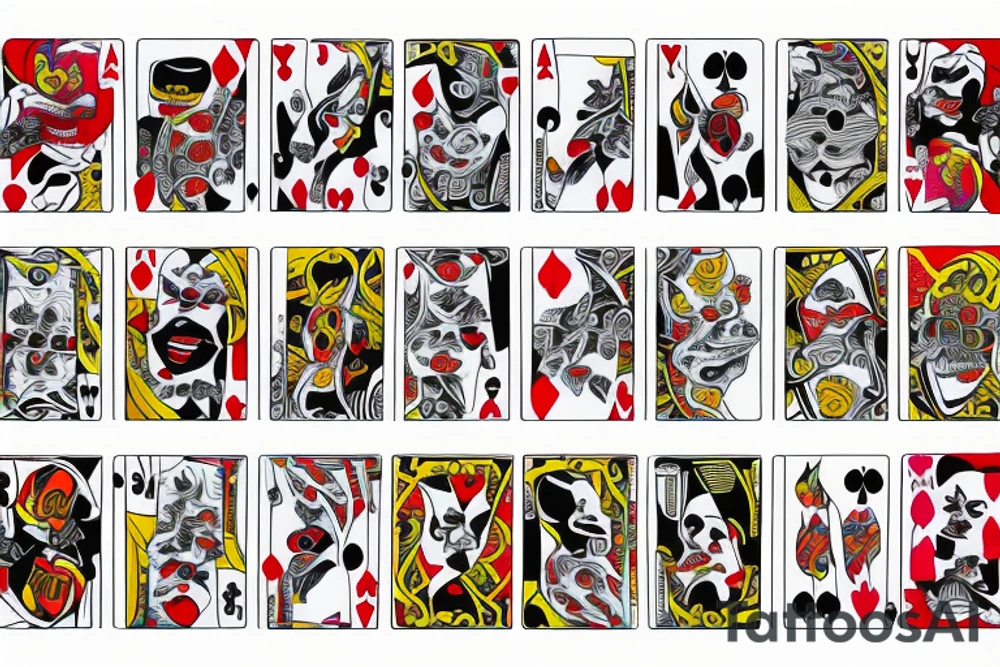 Pair of jokers cards tattoo idea
