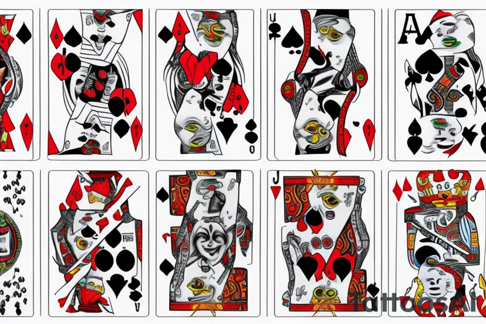 Pair of jokers cards tattoo idea