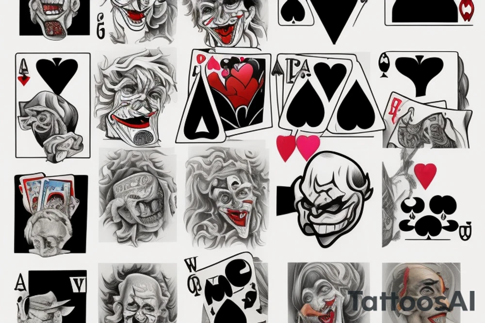 A pair of joker cards tattoo idea