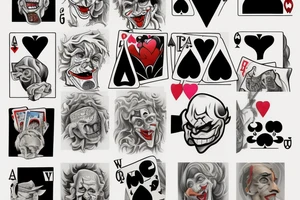 A pair of joker cards tattoo idea