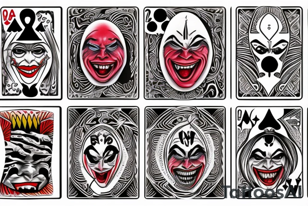 A pair of joker cards tattoo idea
