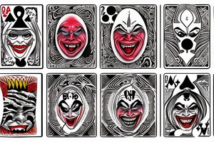 A pair of joker cards tattoo idea