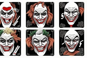 A pair of joker cards tattoo idea