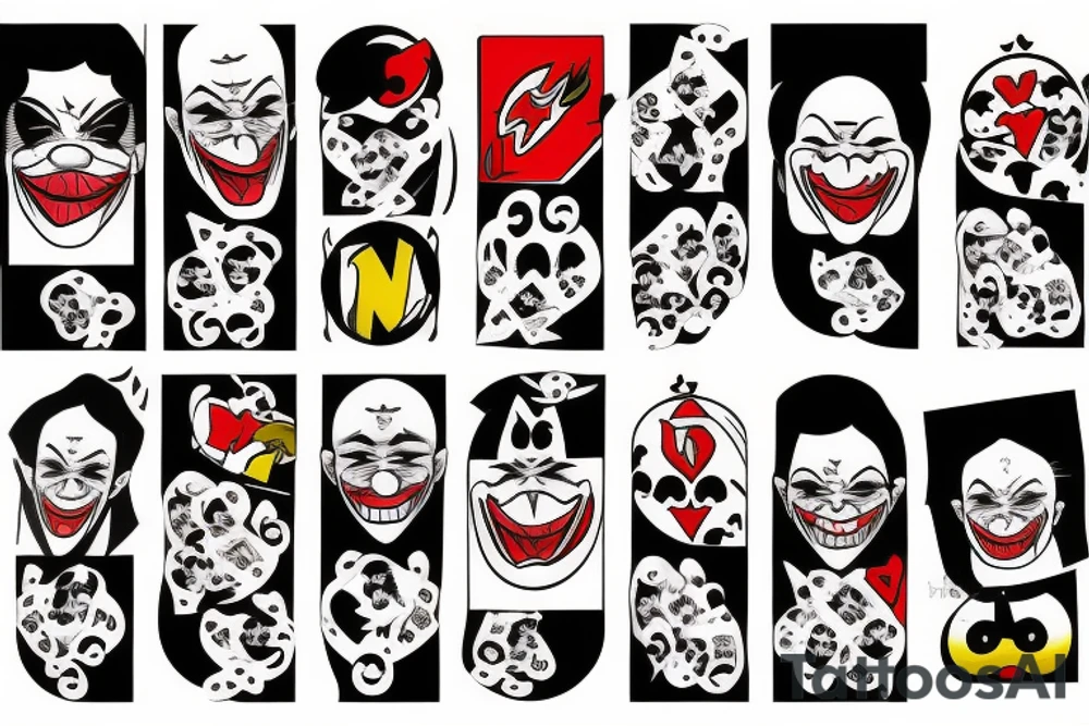 A pair of joker cards tattoo idea