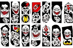 A pair of joker cards tattoo idea