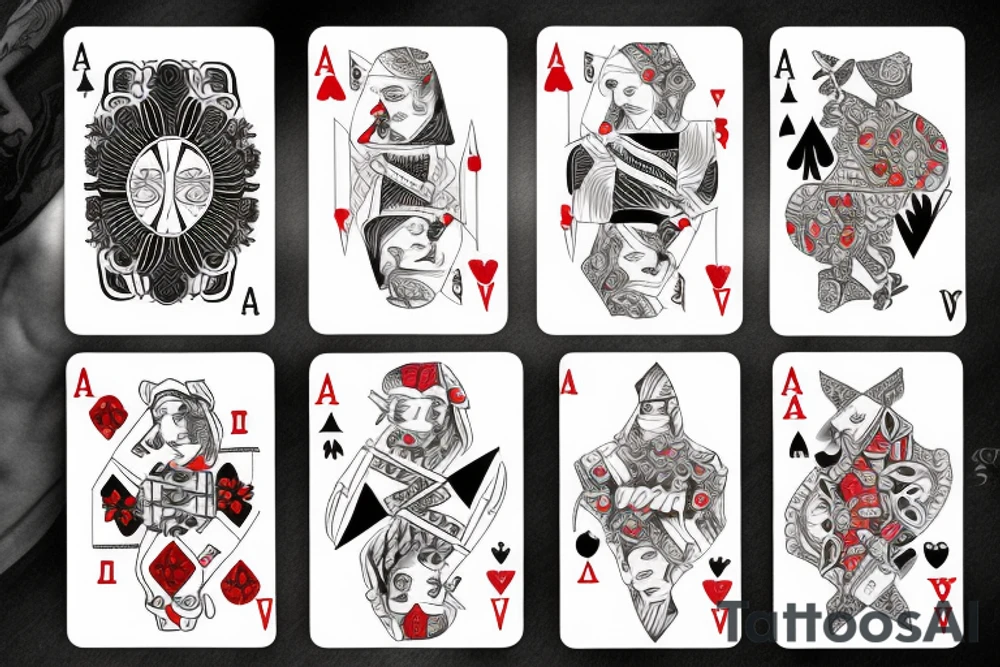A pair of aces cards tattoo idea