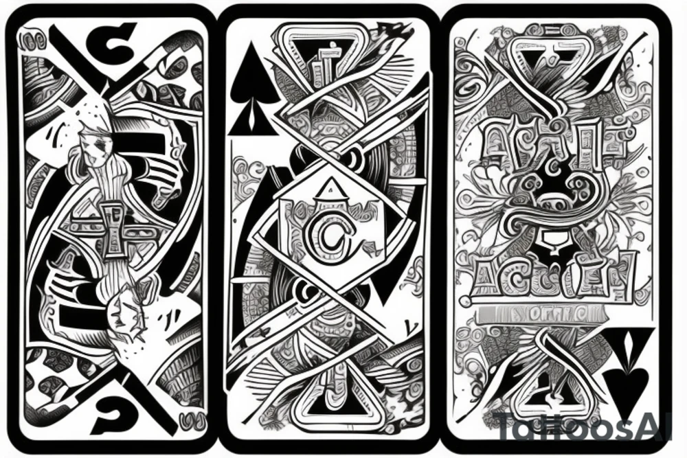 A pair of aces cards tattoo idea