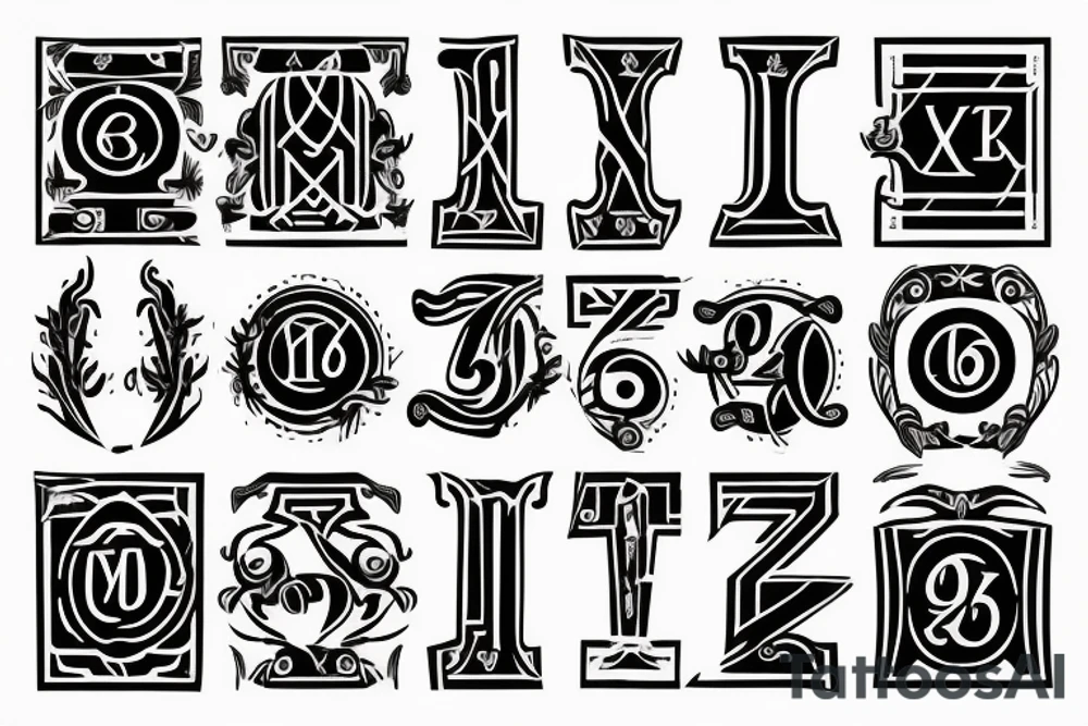 XIX.VII.MMVI roman numbers tattoo idea