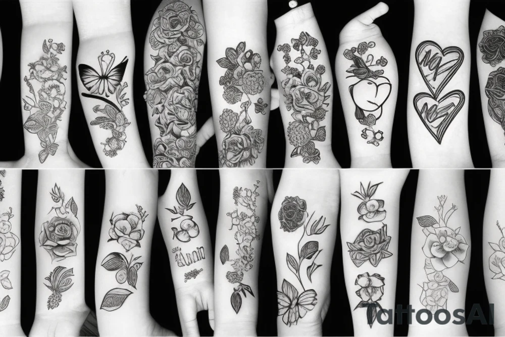 Mother and daughter tattoo idea
