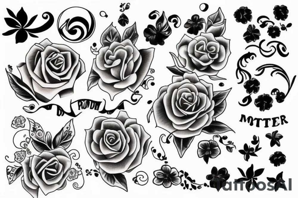 Mother and daughter tattoo idea
