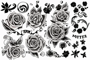 Mother and daughter tattoo idea