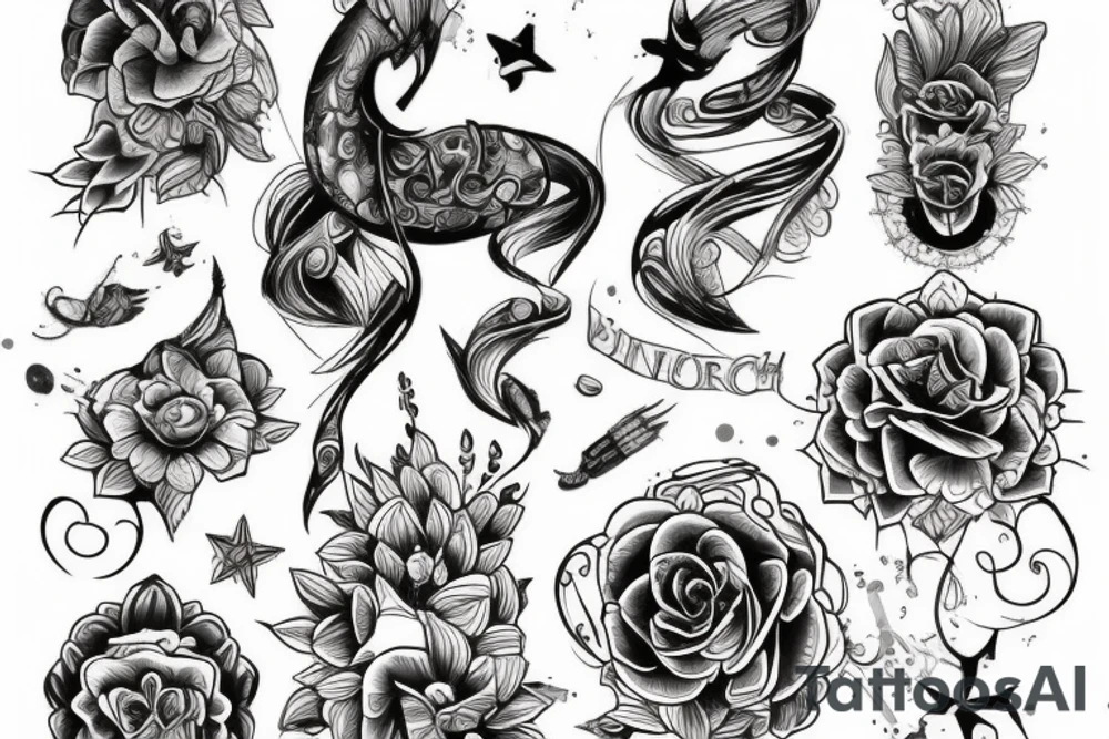 трехголовый волк tattoo idea