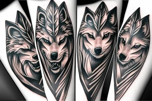 three headed wolf tattoo idea