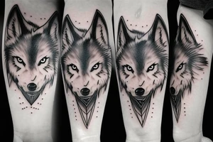anime wolf tattoo idea