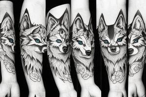 anime wolf tattoo idea