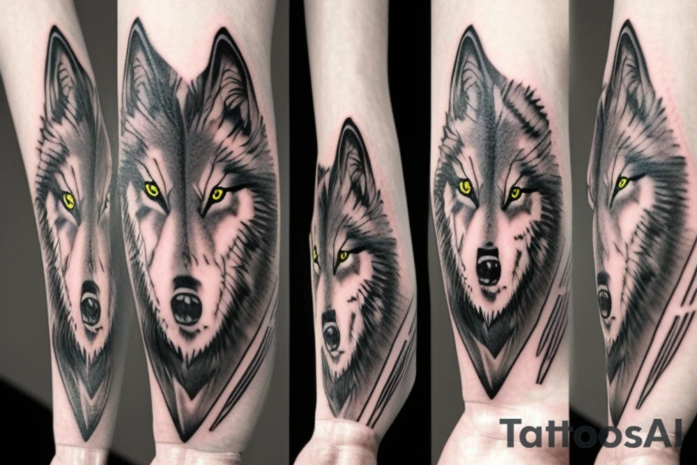 anime wolf tattoo idea