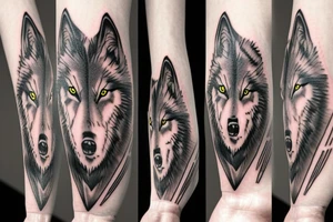 anime wolf tattoo idea