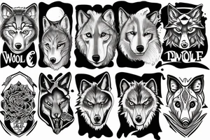 wolf in full growth tattoo idea