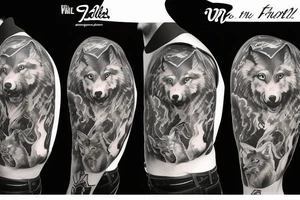 wolf in full growth tattoo idea