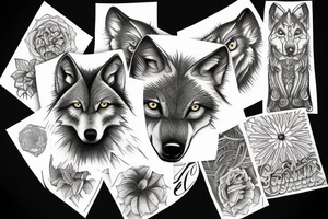 wolf in full growth tattoo idea
