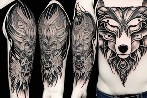 wolf tattoo idea