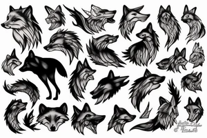 wolf tattoo idea