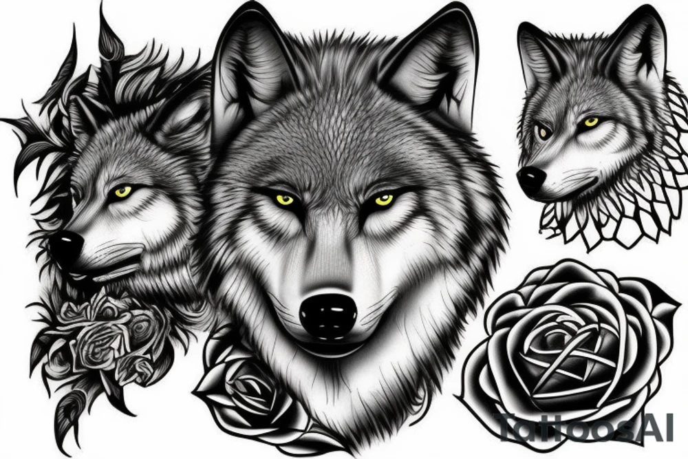 wolf tattoo idea