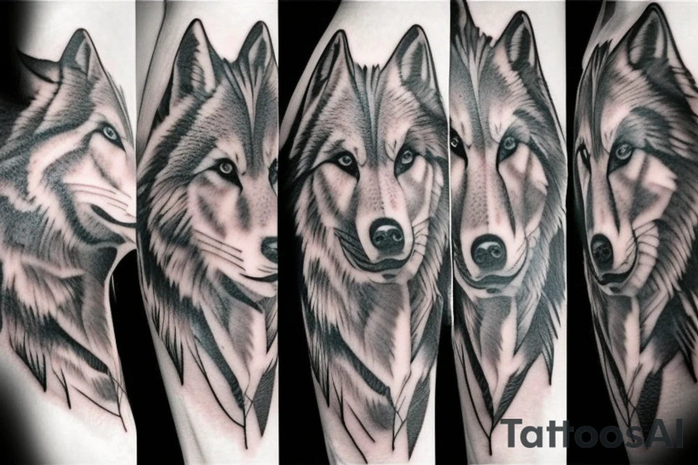 wolf tattoo idea
