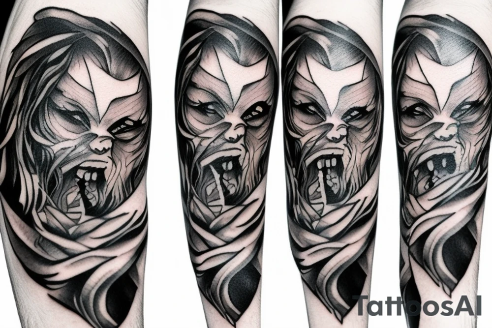 big bad wolf tattoo idea
