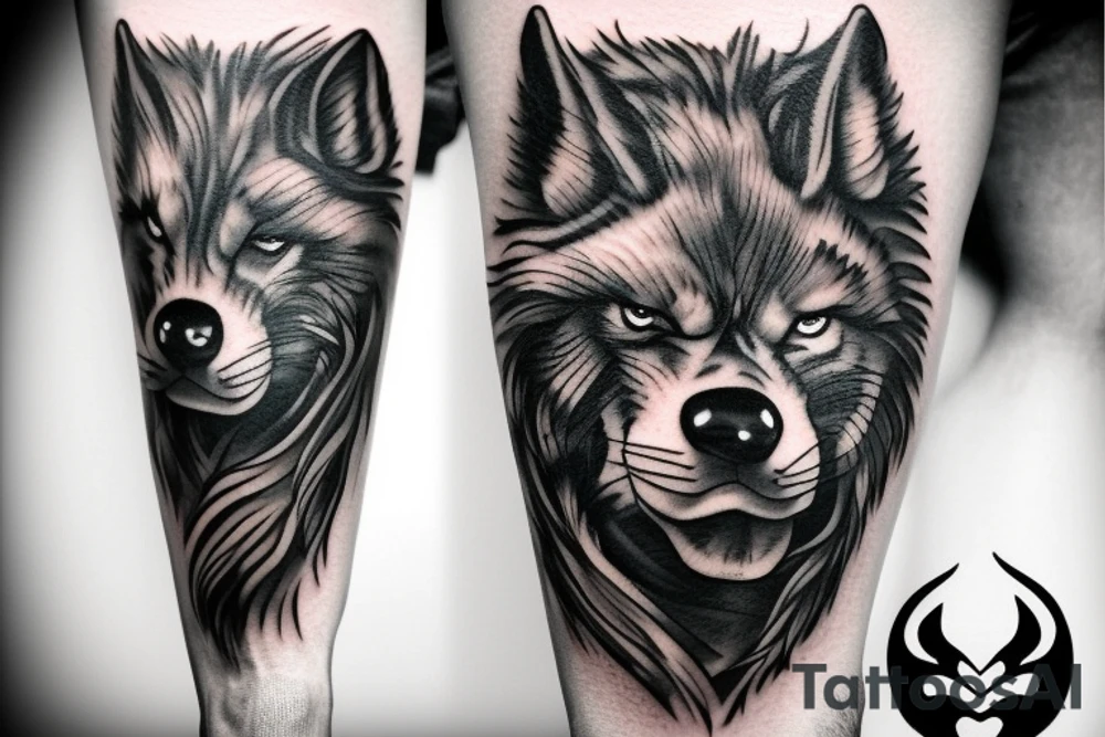 big bad wolf tattoo idea