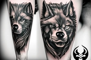 big bad wolf tattoo idea