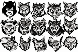 big bad wolf tattoo idea