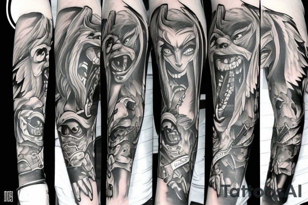 big bad wolf tattoo idea
