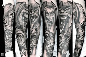 big bad wolf tattoo idea