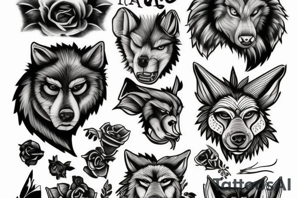big bad wolf tattoo idea