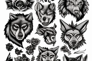 big bad wolf tattoo idea