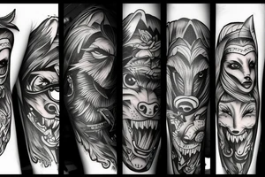 big bad wolf tattoo idea