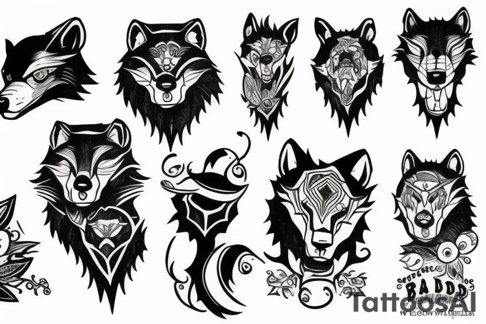 big bad wolf tattoo idea