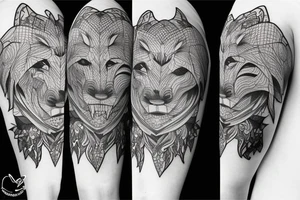 big bad wolf tattoo idea